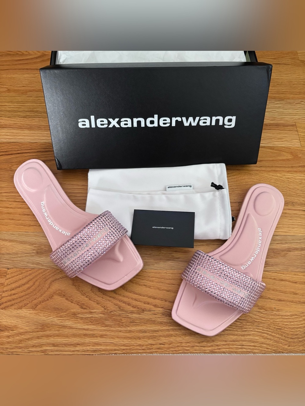 Pink Alexander Wang Crystal Slides - Picture 1 of 4